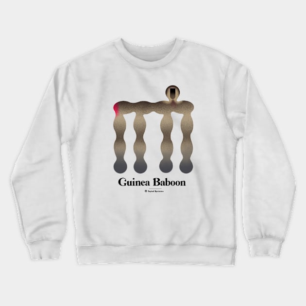 Bold monkey print "Guinea baboon" Crewneck Sweatshirt by RockPaperScissors